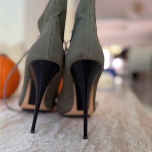 Giuseppe Zanotti Black and Olive Ankle Booties